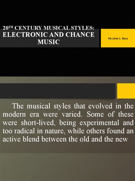 chance music 20th century.